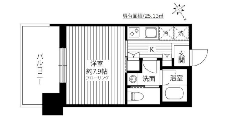 ブリリアタワー浜離宮　1513号室　間取り