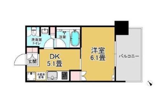 ブリリアタワー浜離宮　1115号室　間取り