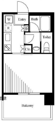 ブリリアタワー浜離宮　11F2号室　間取り