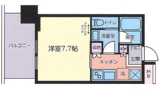 ブリリアタワー浜離宮　1506号室　間取り