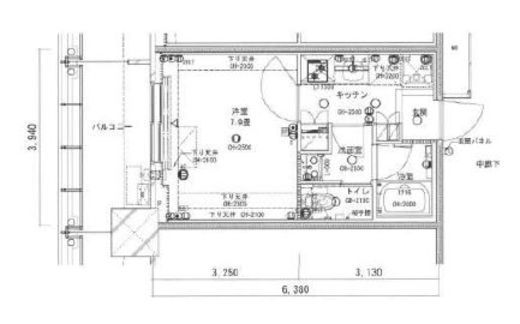 ブリリアタワー浜離宮　1603号室　間取り