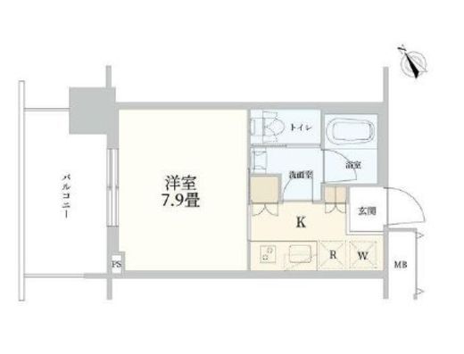 Ｂｒｉｌｌｉａ　Ｔｏｗｅｒ浜離宮　1704号室　間取り