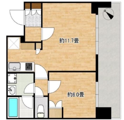 ブリリアタワー浜離宮　1807号室　間取り