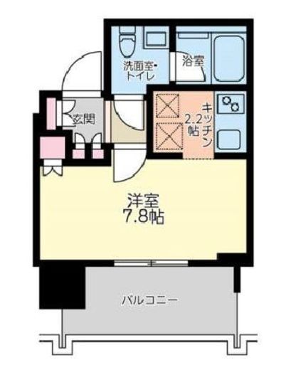 ブリリアタワー浜離宮　8F3号室　間取り