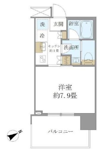 ブリリアタワー浜離宮　1716号室　間取り
