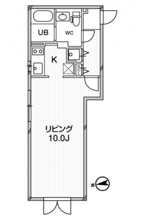 ルクレ東新宿　301号室　間取り