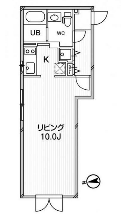 ルクレ東新宿　301号室　間取り