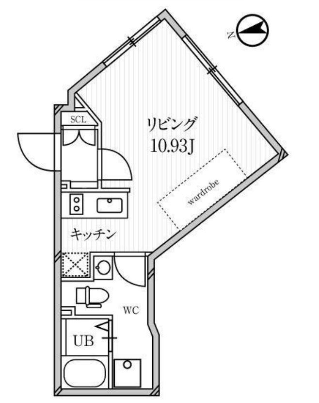 ルクレ東新宿　404号室　間取り