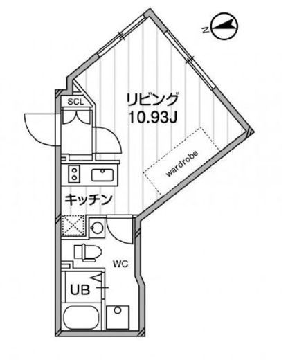 ルクレ東新宿　204号室　間取り