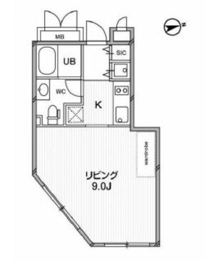 ルクレ東新宿　403号室　間取り