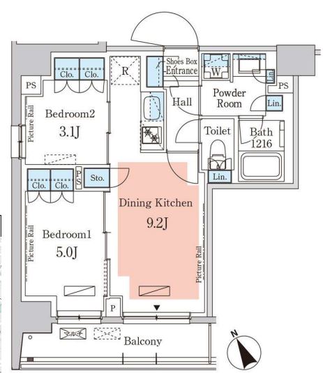 パークアクシス日本橋茅場町ステーションゲート　1101号室　間取り