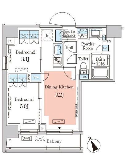 パークアクシス日本橋茅場町ステーションゲート　1101号室　間取り