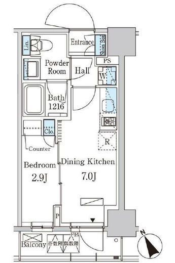 パークアクシス日本橋茅場町ステーションゲート　302号室　間取り