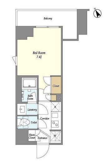 市谷台町坂フロント　411号室　間取り