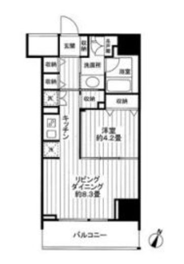 クロスレジデンス白金高輪　303号室　間取り