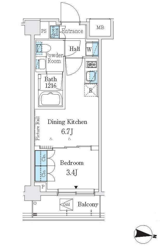 J.GRAN Court 品川西大井WEST　402号室　間取り