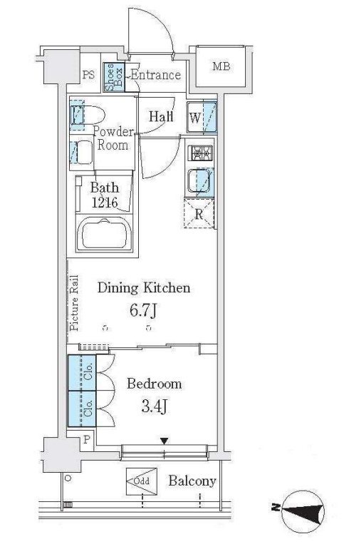 J.GRAN Court 品川西大井WEST　406号室　間取り