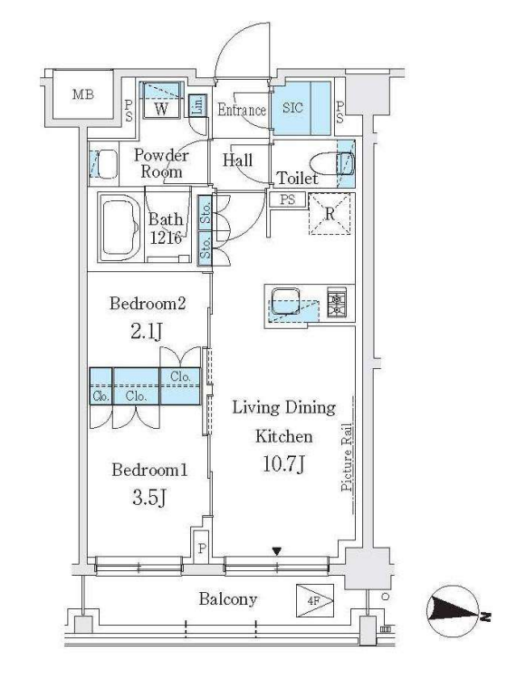 J.GRAN Court 品川西大井WEST　321号室　間取り