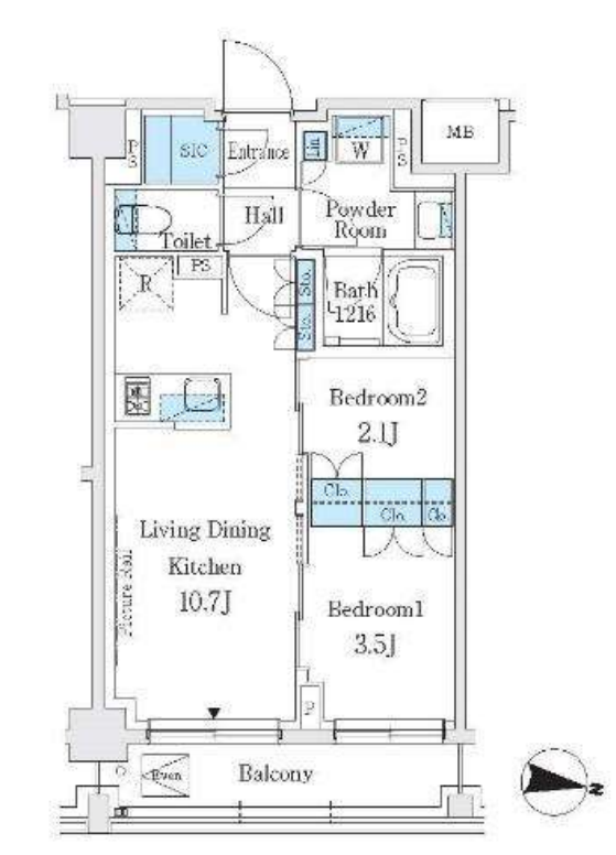 J.GRAN Court 品川西大井WEST　324号室　間取り