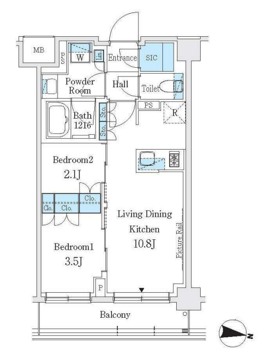 J.GRAN Court 品川西大井WEST　421号室　間取り