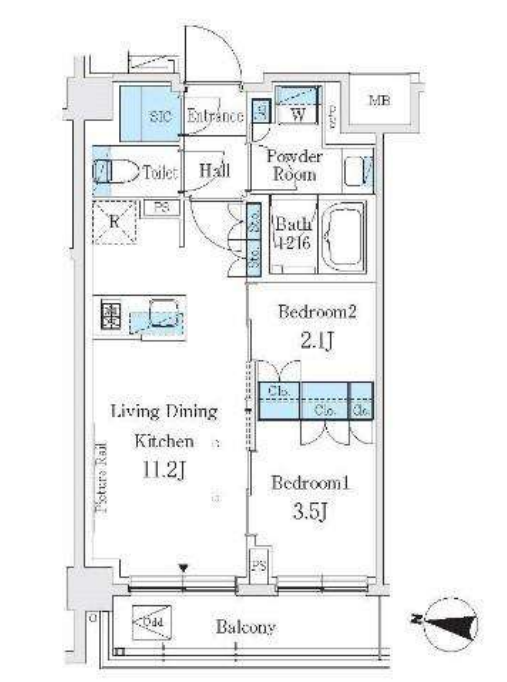 J.GRAN Court 品川西大井WEST　216号室　間取り