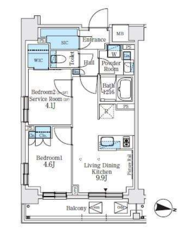 J.GRAN Court 品川西大井WEST　403号室　間取り