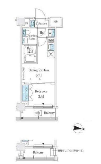 J.GRAN Court 品川西大井WEST　218号室　間取り