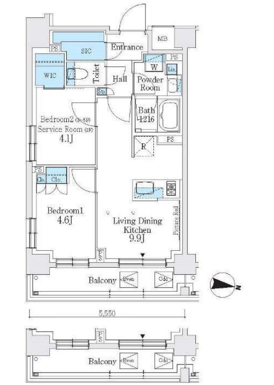 J.GRAN Court 品川西大井WEST　403号室　間取り