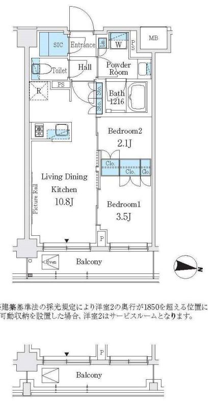 J.GRAN Court 品川西大井WEST　520号室　間取り