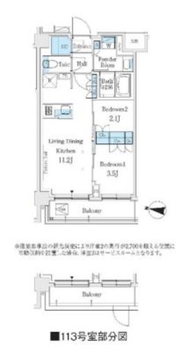 J.GRAN Court 品川西大井WEST　113号室　間取り