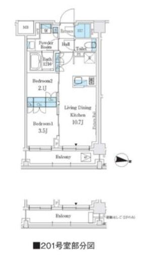 J.GRAN Court 品川西大井WEST　201号室　間取り