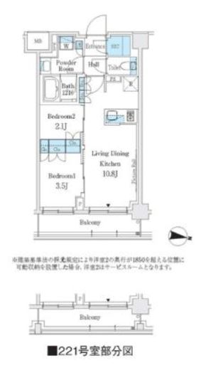 J.GRAN Court 品川西大井WEST　221号室　間取り