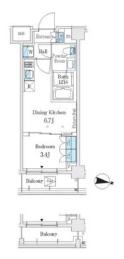 J.GRAN Court 品川西大井WEST　323号室　間取り