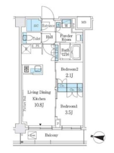 J.GRAN Court 品川西大井WEST　514号室　間取り