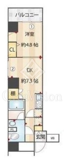 アーバネックス日本橋人形町　501号室　間取り