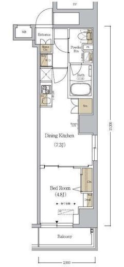 アーバネックス日本橋人形町　501号室　間取り