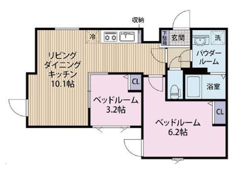 ザ・シティレジデンス神宮前　401号室　間取り
