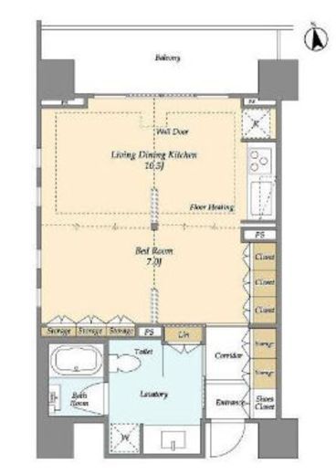 Mトリアノン　701号室　間取り