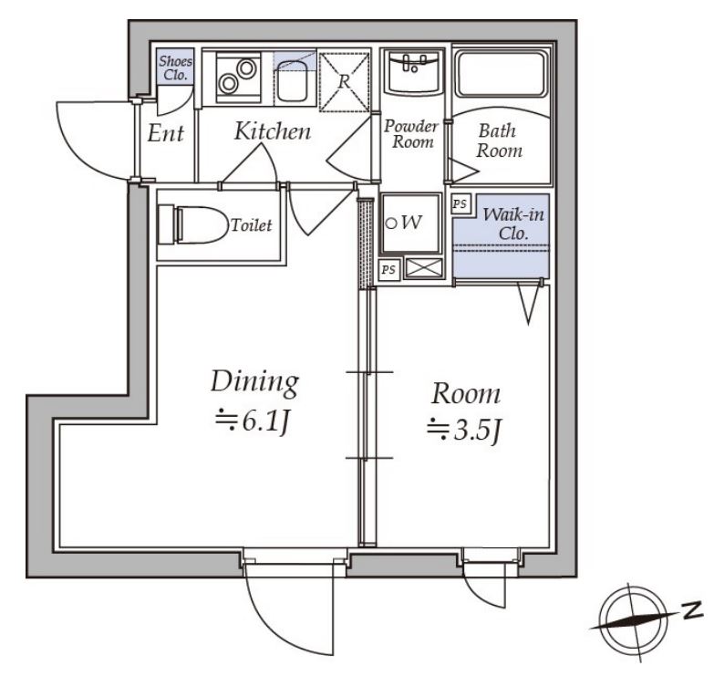 アトリオフラッツ湯島(ATORIO　FLATS　YUSHIMA)　101号室　間取り