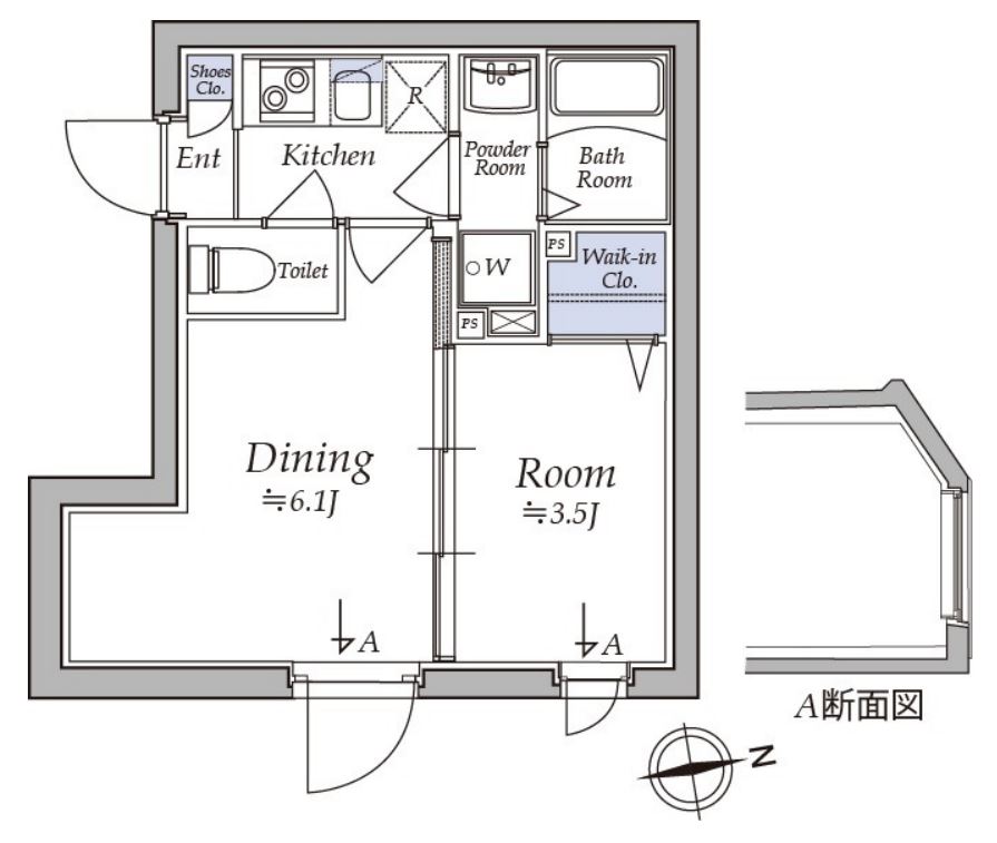 アトリオフラッツ湯島(ATORIO　FLATS　YUSHIMA)　501号室　間取り