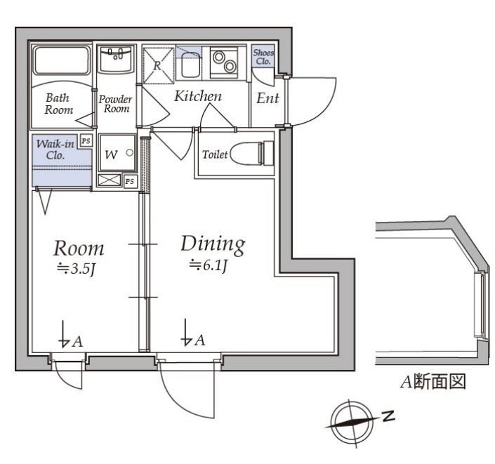 アトリオフラッツ湯島(ATORIO　FLATS　YUSHIMA)　502号室　間取り