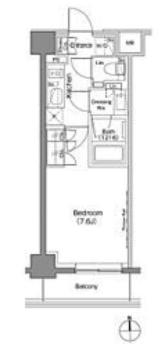 ザ・パークハビオ上野御徒町　607号室　間取り