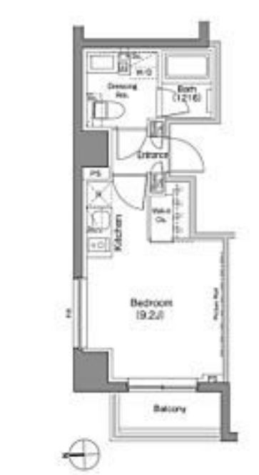 ザ・パークハビオ上野御徒町　202号室　間取り