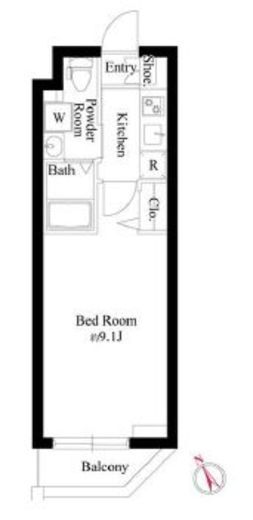 GRAN PASEO門前仲町 (グランパセオ門前仲町)　101号室　間取り