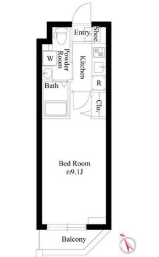 GRAN PASEO門前仲町 (グランパセオ門前仲町)　301号室　間取り