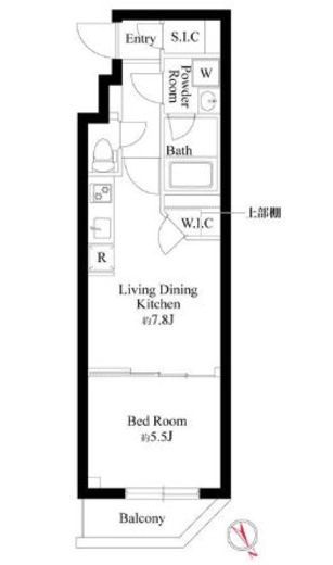 GRAN PASEO門前仲町 (グランパセオ門前仲町)　308号室　間取り