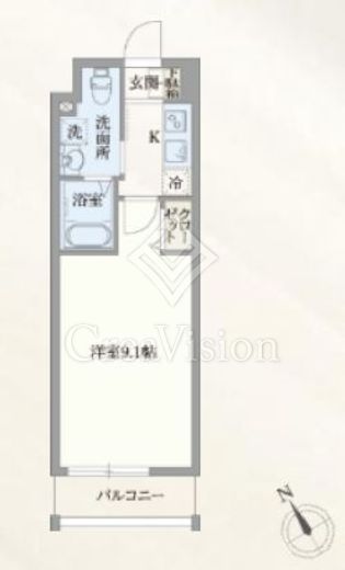 GRAN PASEO門前仲町 (グランパセオ門前仲町)　505号室　間取り