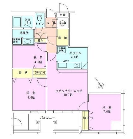 茅場町タワーレジデンス　2004号室　間取り