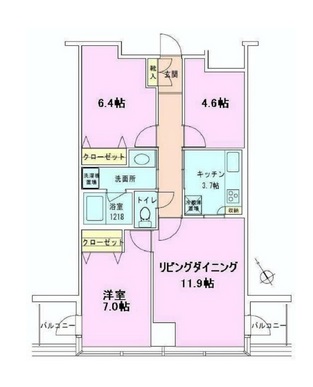 茅場町タワーレジデンス　2005号室　間取り