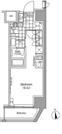 パークハビオ秋葉原エスト　304号室　間取り